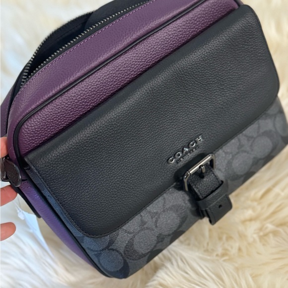 coach Hudson Crossbody In Colorblock Signature Canvas - Picture 3 of 9